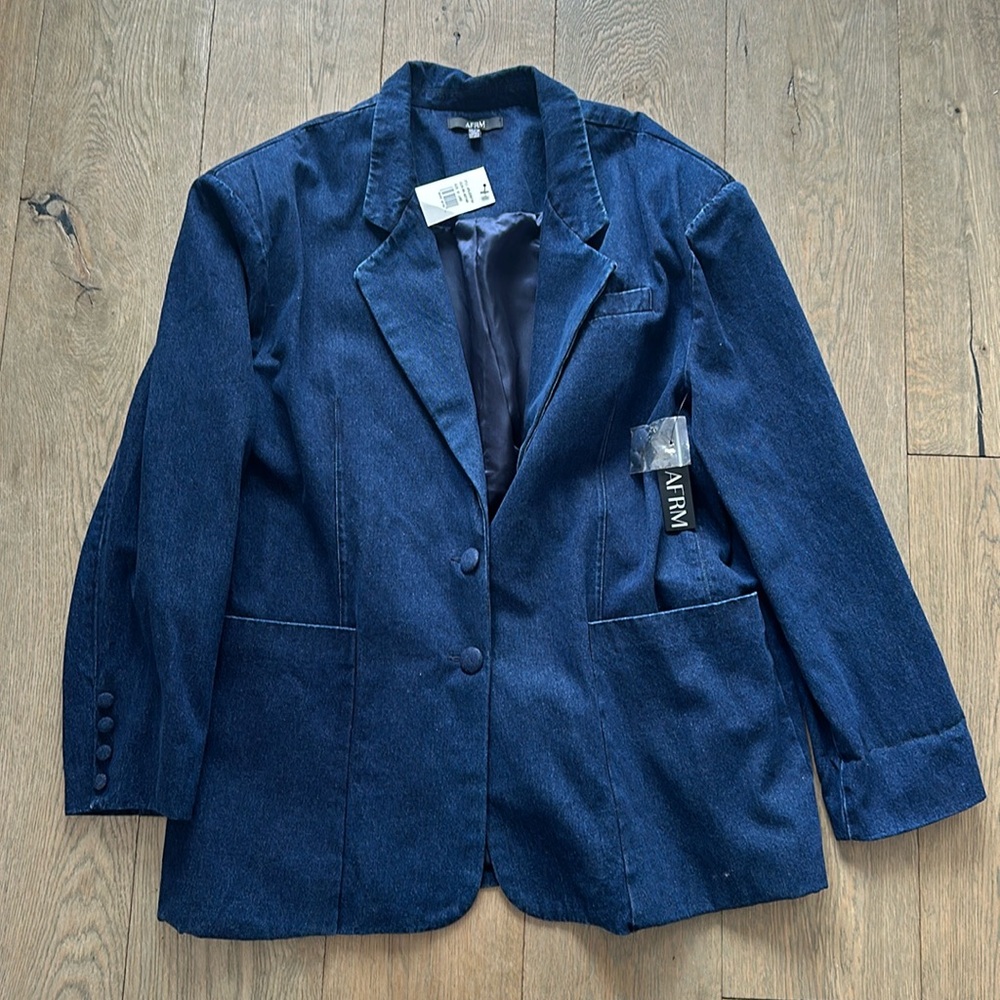 AFRM - Agnes Blazer in Dark Lancer Wash